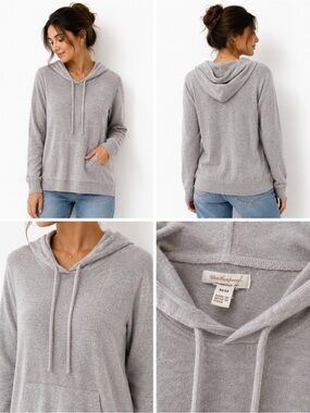Weatherproof Heather Gray Hooded Pullover Sweatshirt